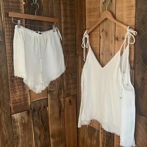 Sabo Skirt White Short Set